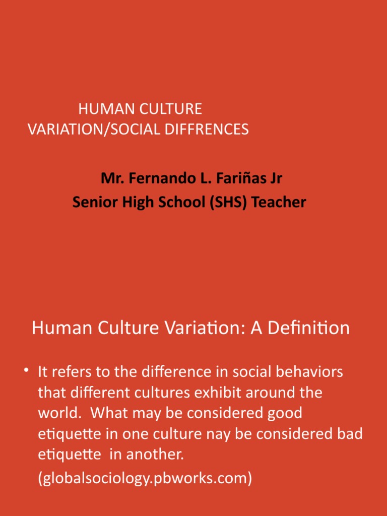 Human Culture Variation and Differences | PDF | Lgbt | LGBTQIA+ Studies