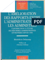 DELAUNAY, Bénedicte. L'Amélioration Des Rapports Entre L'administration Et Les Administrés