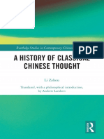 A History of Classical Chinese Thought by Zehou Li