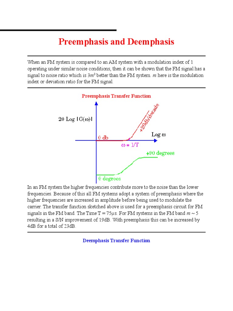 De and Pre-Emphasis | PDF