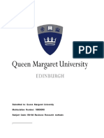 Submitted To: Queen Margaret University Matriculation Number: 18009050 Subject Code: B3136 Business Research Methods