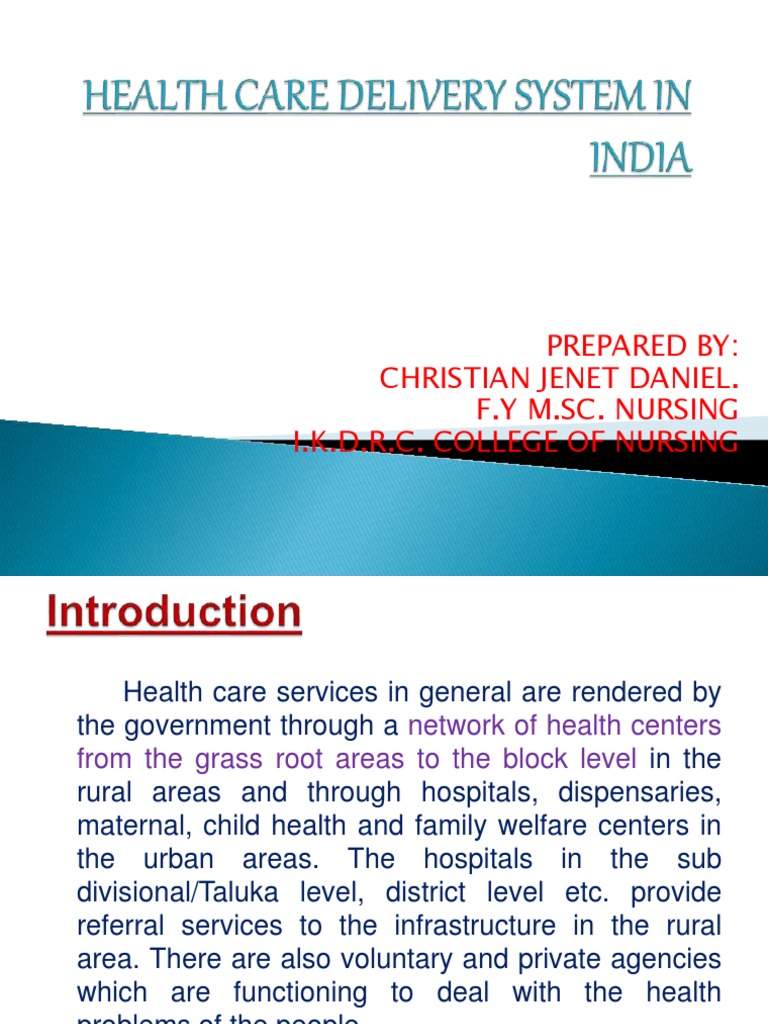 Health Care Delivery in India | PDF | Hospital | Government Of India