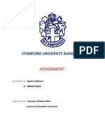Stamford University Bangladesh Assignment Analysis