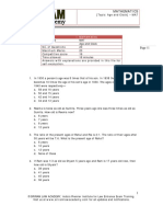 Test Mathematics: (Topic: Age and Clock) - MA7