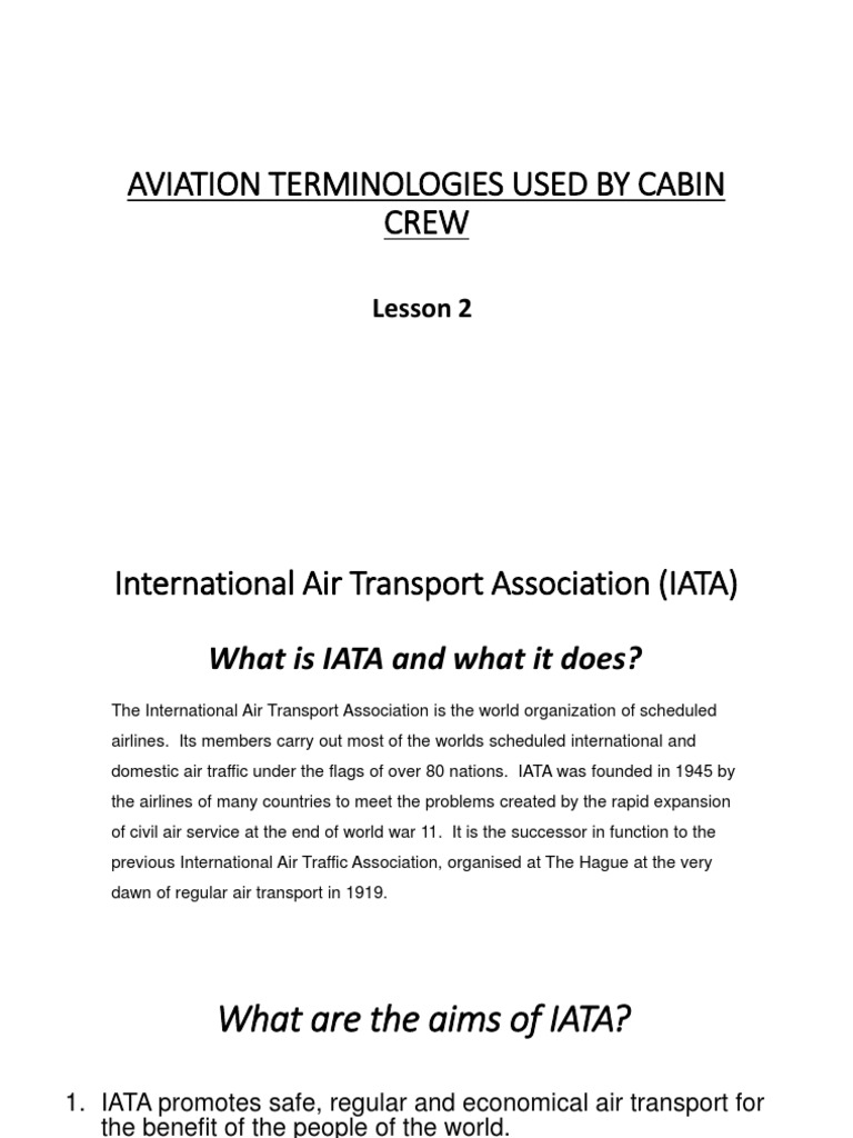 Cabin Crew Aviation Terminology Guide | PDF | Airlines | Airport