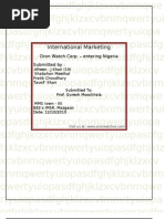Download International Marketing of Wrist Watch at Nigeria by khantausif2010 SN46401964 doc pdf