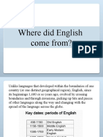 Where Did English Come From?
