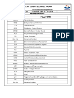 Cement Plant Abbreviations Guide