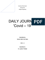URS Morong Engineering Daily Journal on Covid-19