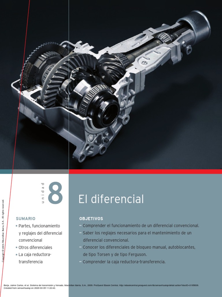 Sistema de Transmisión y Frenado (UNIDAD 8) PDF Engranaje Eje