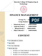 Finance Management: C. K. Pithawala College of Engineering & Technology