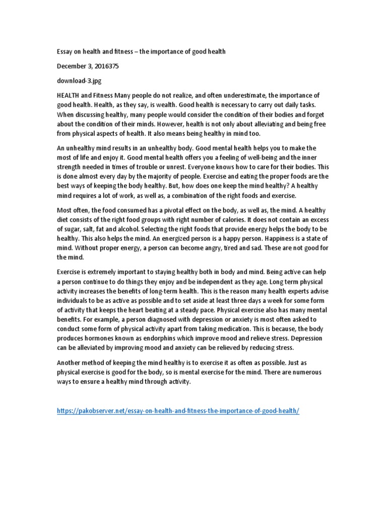 Importance of exercise essay. Benefits of Exercise Essay What Is the Real Importance Free