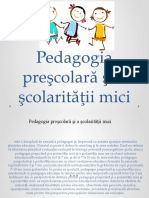 Pedagogia Preşcolară Şi A Şcolarităţii Mici