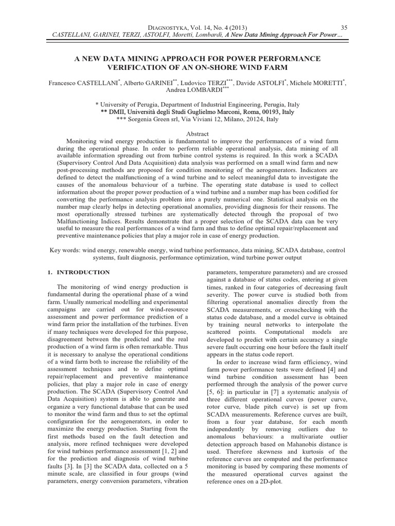 Wind Farm Power Performance Data Mining | PDF | Wind Turbine | Scada