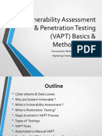 Vulnerability Assessment & Penetration Testing (VAPT) Basics & Methodologies