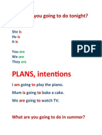 What Are You Going To Do Tonight?: PLANS, Intentions