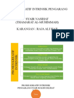 Analisis Proses Kreatif Intrinsik Pengarang (Syair Nasihat)