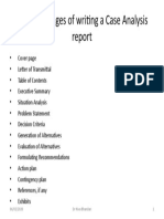 Standard Stages of The Case Analysis Report