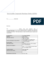 Irrevocable Corporate Purchase Order (ICPO)