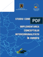 Studiu Comparativ Privind Implementarea Conceptului Intercomunalitatii in Europa
