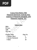 FSA Course Pack Before Mid Balance Sheet PDF