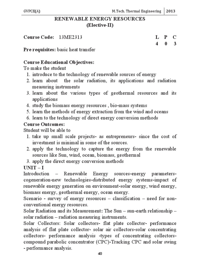Renewable Energy Resources Pdf Solar Energy Fuel Cell