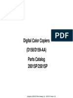 Digital Color Copiers (D158/D159-AA) Parts Catalog 2001SP/2501SP