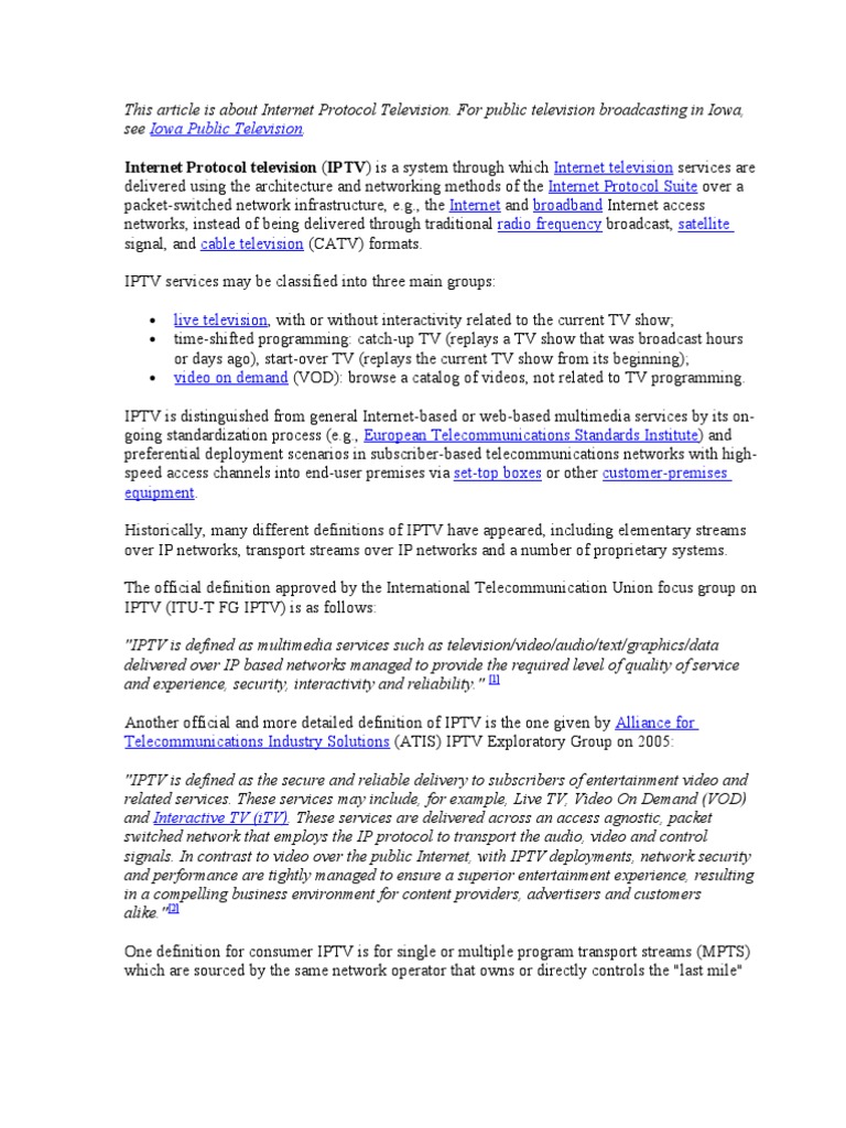 Iptv | PDF | Business
