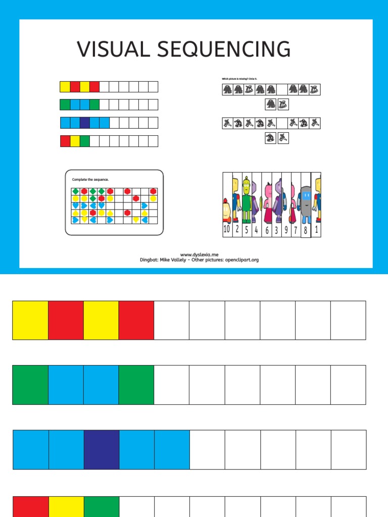 Visual Sequencing Worksheet | PDF
