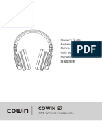 Cowin E7: Owner's Guide Bedienungsanleitung Guía Del Usuario Notice D'utilisation Manuale Di Istruzioni