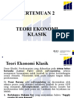 Pertemuan 2 Teori Ekonomi Klasik