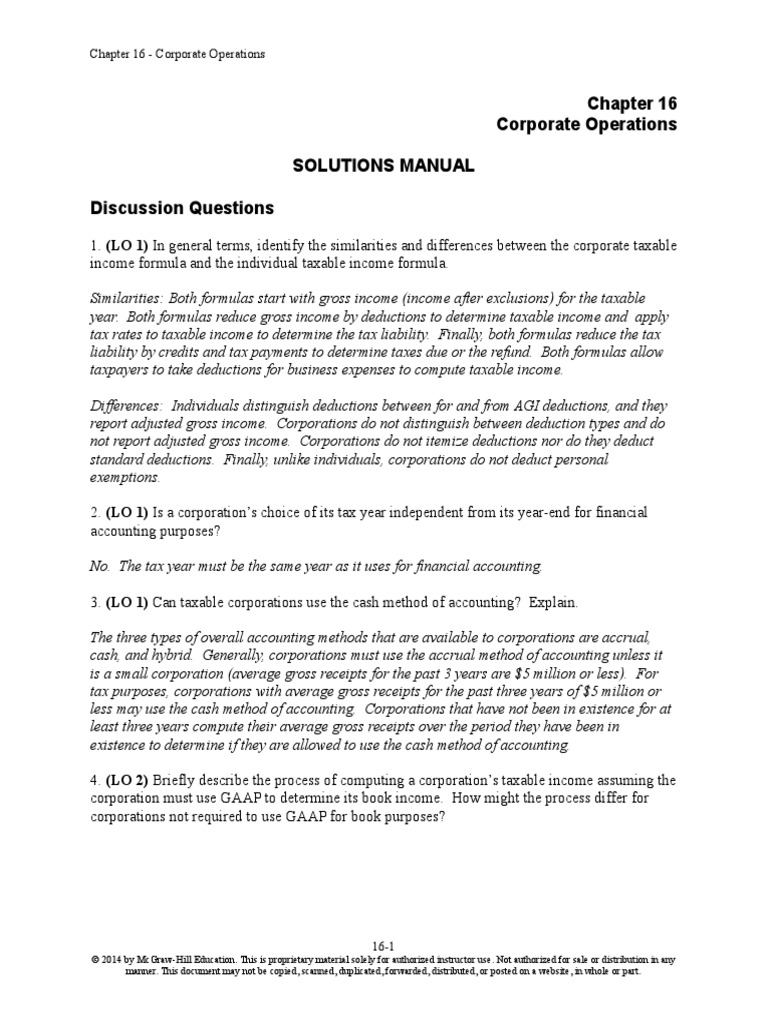 Solution Manual 16 | PDF | Alternative Minimum Tax | Employee Stock Option