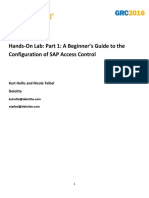 Hands-On Lab: Part 1: A Beginner's Guide To The Configuration of SAP Access Control