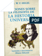 Hegel, Lecciones de Filosofía de La Historia Universal, Intro. Especial PDF