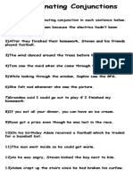 Subordinating Conjunctions Worksheet PDF