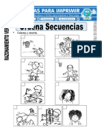 Ficha de Ordenando Secuencias para Primero de Primaria PDF