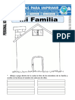 Ficha de Mi Familia para Primero de Primaria PDF