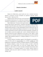 Memoria Si Dezvoltarea PDF