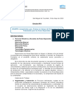 Circular N°6 - Lineamientos de Evaluación de Educación Musical - Año 2020