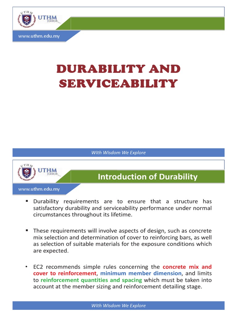 Chapter 4 Servicebility and Durability PDF | PDF | Concrete ...