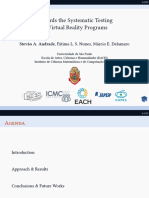 Towards The Systematic Testing of Virtual Reality Programs: Stevão A. Andrade, Fátima L. S. Nunes, Márcio E. Delamaro