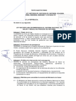 Ley Que Declara en Emergencia El Ssistema Nacional de Salud