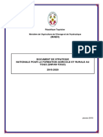 Document de Strategie Nationale Pour La Formation Agricole Et Rurale Au Togo (Snfar-Togo)