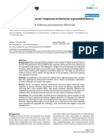 BMC Nursing: Factors Involved in Nurses' Responses To Burnout: A Grounded Theory Study