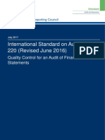 International Standard On Auditing (UK) 220 (Revised June 2016)