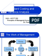 Standard Costing and Variance Analysis: Uaa - Acct 202 Principles of Managerial Accounting Dr. Fred Barbee