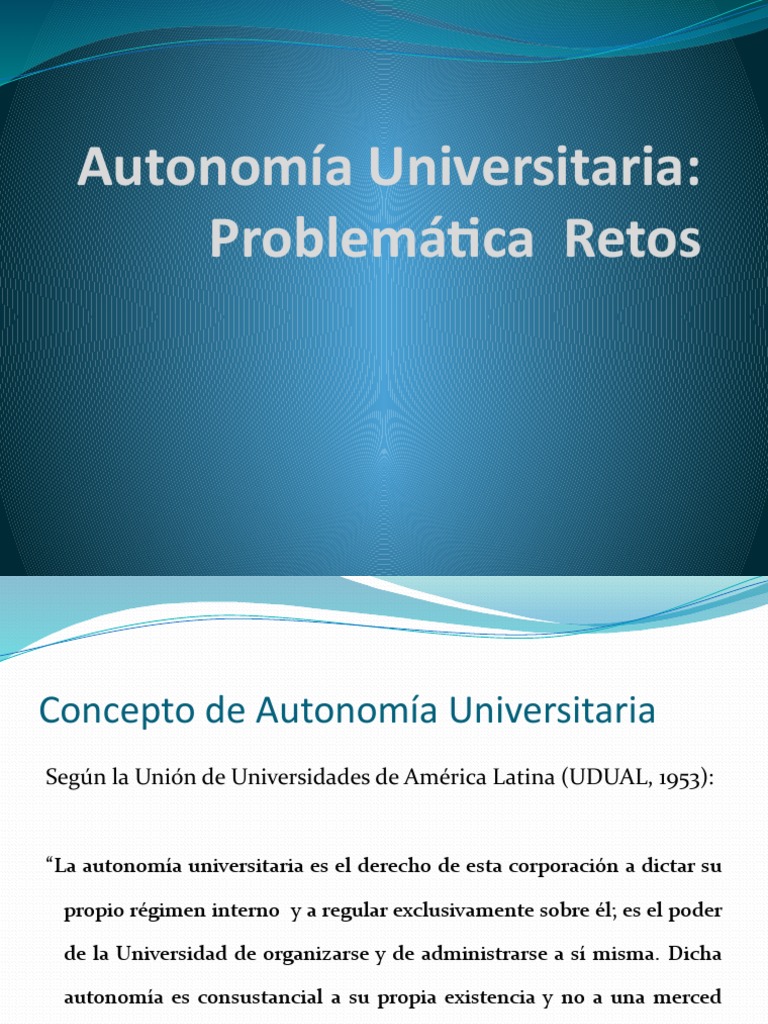 Autonomía Universitaria: Concepto y Retos | PDF | Universidad | Gobierno
