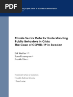 Private Sector Data For Understanding Public Behaviors in Crisis: The Case of COVID-19 in Sweden