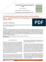 The Relationship Between Solvency Ratios and Profitability Ratios: Analytical Study in Food Industrial Companies Listed in Amman Bursa