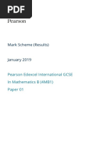 Mark Scheme (Results) : Pearson Edexcel International GCSE in Mathematics B (4MB1) Paper 01